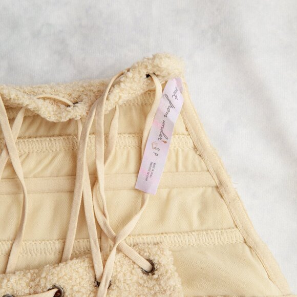 Out From Under Sherpa Double Zip Corset Small Lace Up Back - Picture 11 of 11